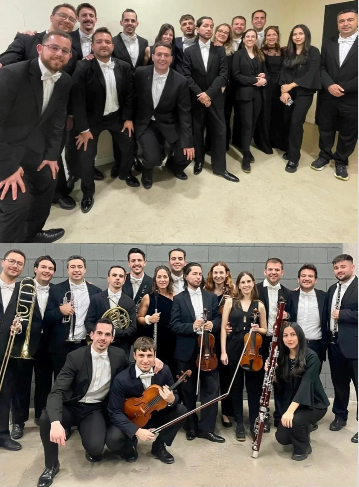Amb l'orquestra de la producció