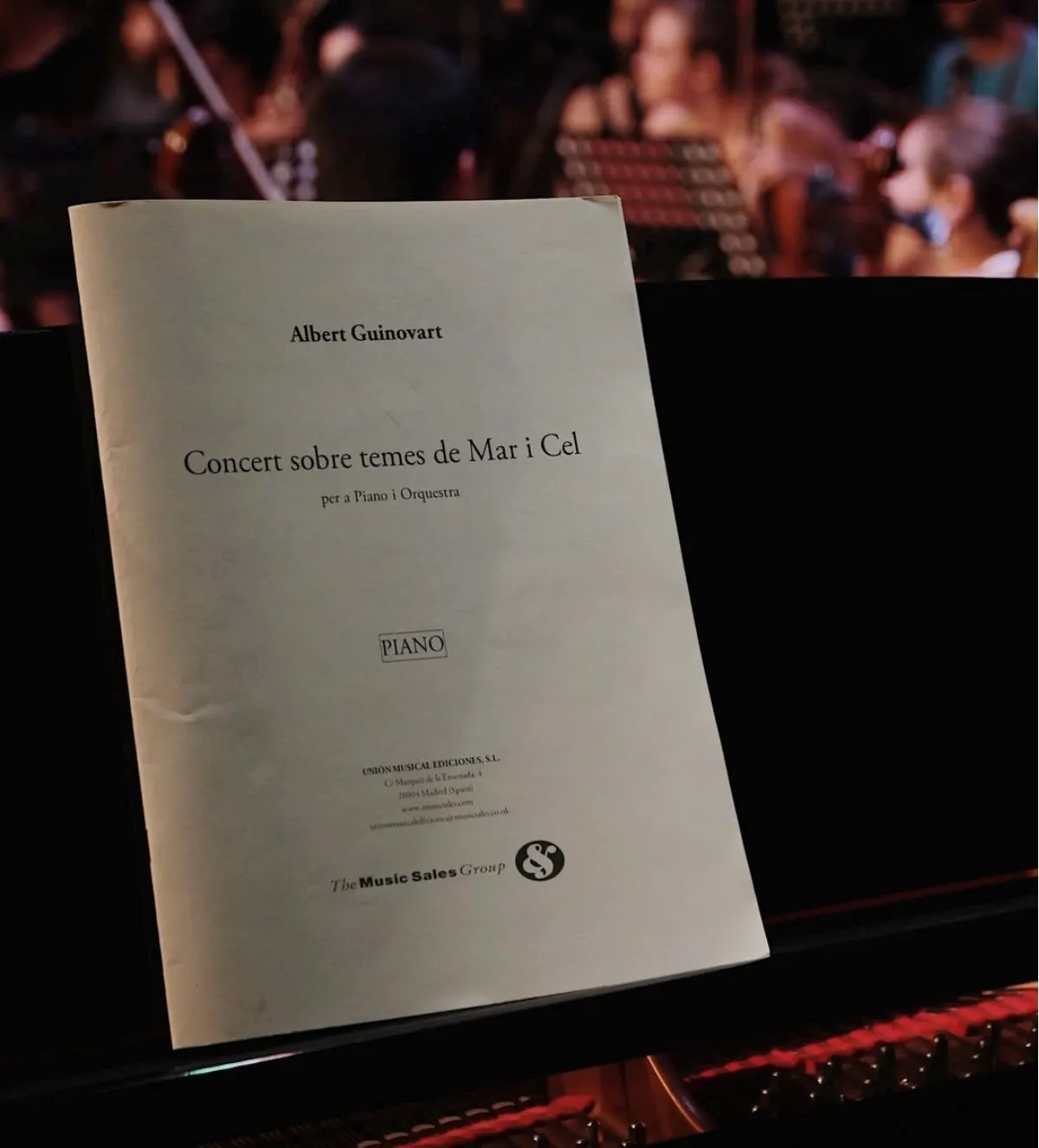 Partitura del Concert sobre temes de Mar i Cel, d’Albert Guinovart