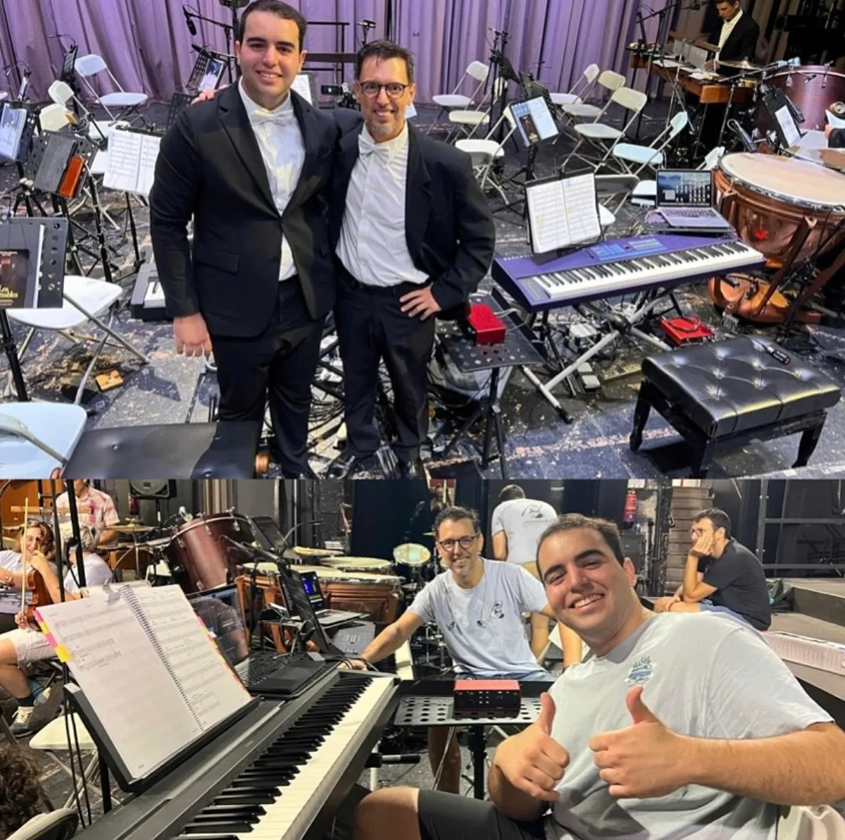 Entre bastidors, amb els companys de l’orquestra